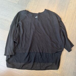 ALO Yoga Black Short Sleeve Tee